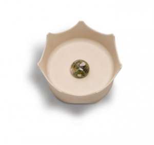 Crown Jewel Pet Bowl – Natural White